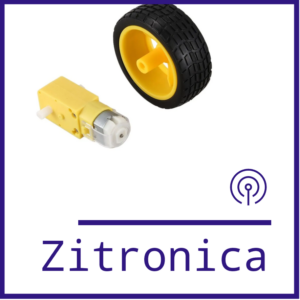 Roda com Pneu + Motor DC 3 a 6v com Redução